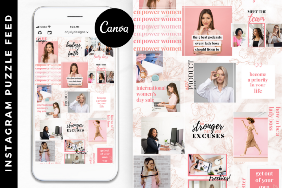 Download Pink Instagram Puzzle Templates Canva - Instagram Collection