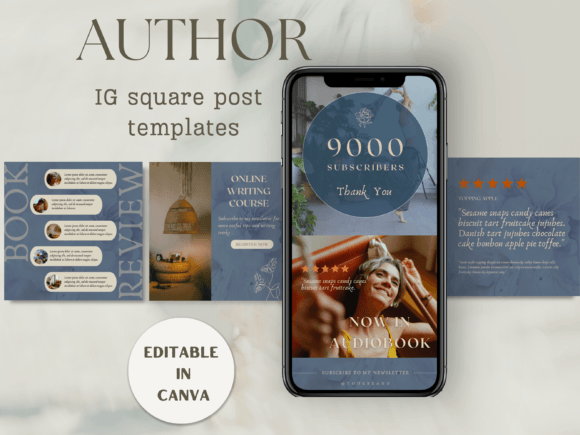 Download Author Square Instagram Post Template - Instagram Collection