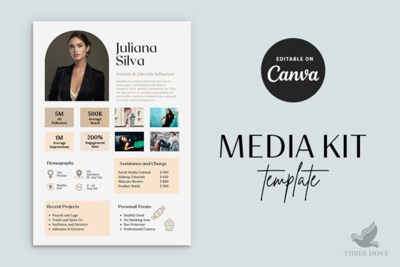 Download Editable 1-Page Media Kit Template - Page Collection