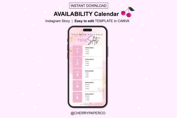 Download Instagram Story Calendar, Canva Template - Instagram Collection