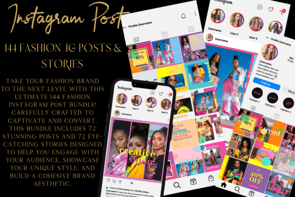 Download 144 Fashion Instagram Post Bundle - Instagram Collection