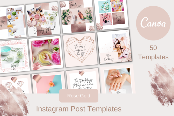 Download 50 Rose Gold Canva Instagram Templates - Instagram Collection