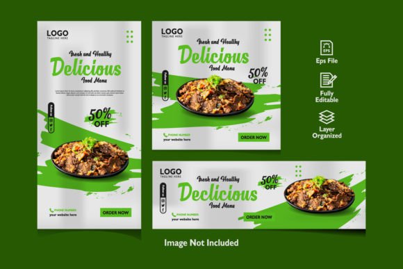Download Healthy Food Social Media Set Promotion - Social media set Collection