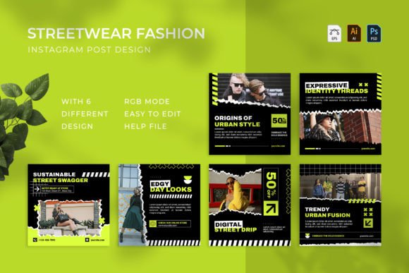 Download Streetwear Fashion - Instagram Post - Instagram Collection