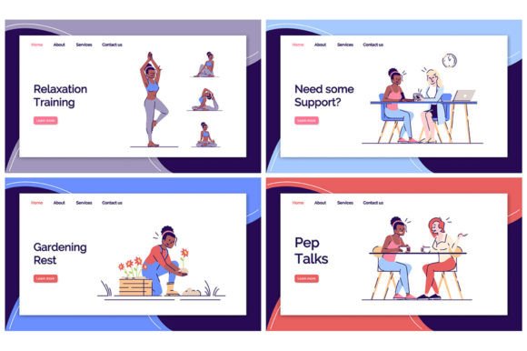 Download Stress Management Landing Page Templates - Page Collection