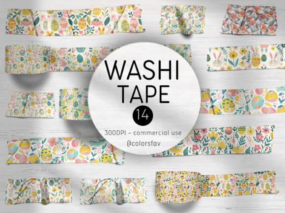Download Joyful and Colorful Digital Washi Tapes - Tape Collection