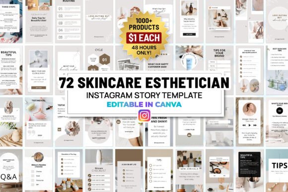 Download Skincare Instagram Canva Story Template - Instagram Collection