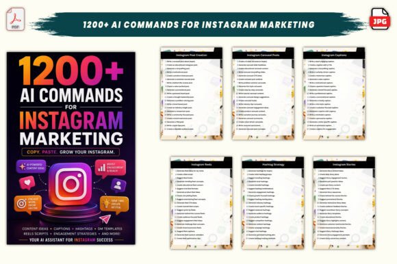 Download 1200+ AI Commands for Instagram Marketin - Instagram Collection