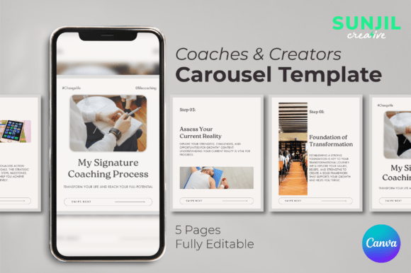 Download Coaches Instagram Carousel Canva - Instagram Collection