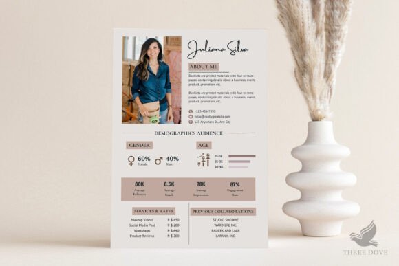 Download Editable Media Kit Template - 1 Page - Page Collection