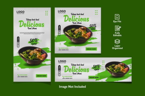 Download Delicious Food Social Media Set Promo - Social media set Collection