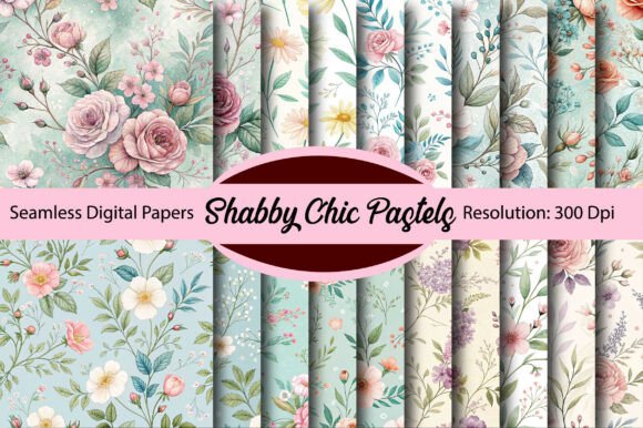 Download Shabby Chic Pastels Digital Paper - Pastels Collection