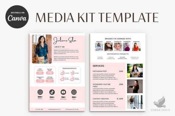Download Editable 2 Page Media Kit Template - Page Collection
