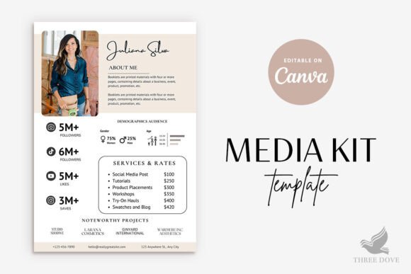 Download Stylish 1 Page Media Kit Template - Page Collection