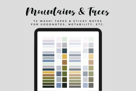 Download Digital Washi Tapes &amp; Sticky Notes - Tape Collection