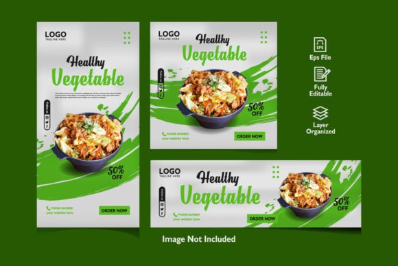 Download Vegetable Social Media Set Promotion - Social media set Collection