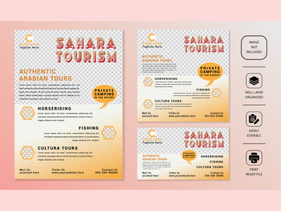 Download Sahara Tourism Flyer &amp; Social Media Set - Social media set Collection