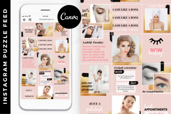 Download Esthetician Instagram Puzzle Template - Instagram Collection