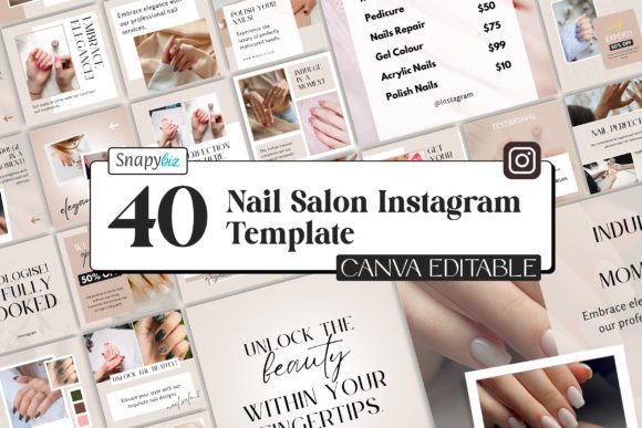 Download Nail Salon Instagram Canva Templates - Instagram Collection