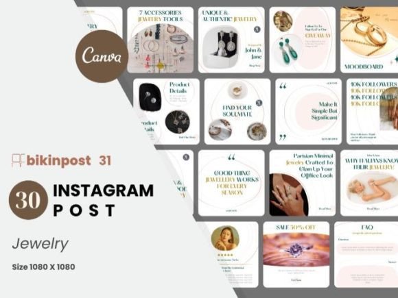 Download Jewelry Canva Instagram Post Template - Instagram Collection