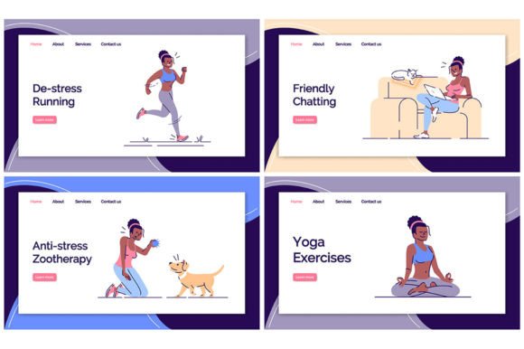 Download Stress Management Landing Page Templates - Page Collection