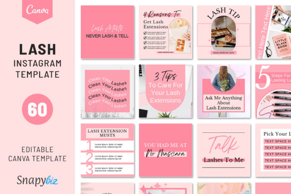 Download Lash Tech Instagram Canva Post Template - Instagram Collection