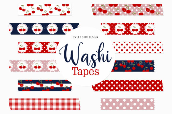 Download Digital Washi Tape Clipart Cherries - Premium Resources