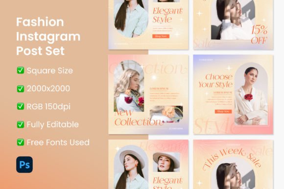 Download Fashion Instagram Post Set - Instagram Collection