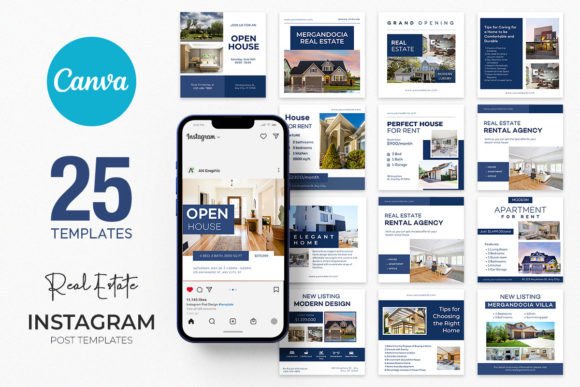 Download 25 Real Estate Instagram Canva Templates - Instagram Collection