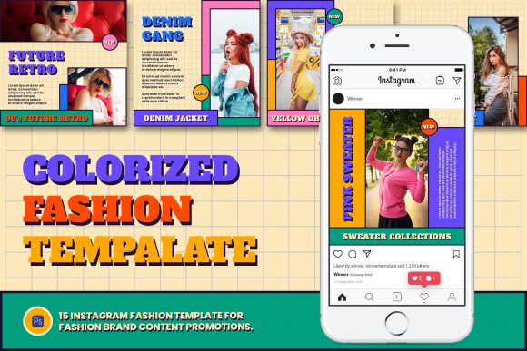 Download Colorized Fashion Instagram Post - Instagram Collection