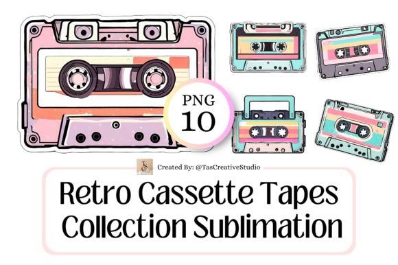 Download Retro Cassette Tapes Pastel Sublimation - Tape Collection