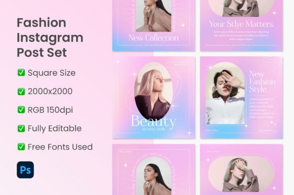 Download Fashion Instagram Post Set - Instagram Collection