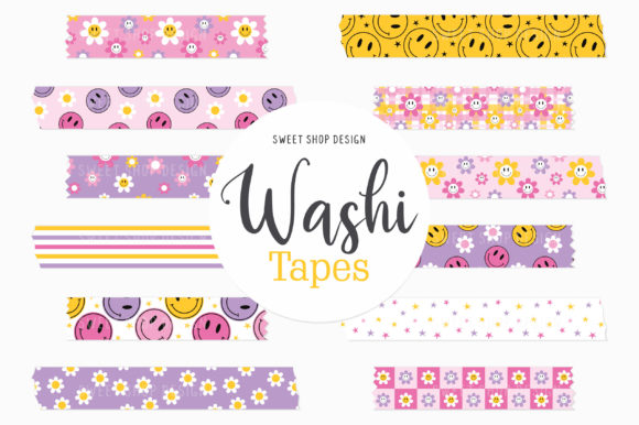 Download Digital Washi Tape HAPPY SMILEY - Tape Collection