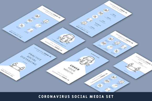 Download Coronavirus Social Media Set - Social media set Collection