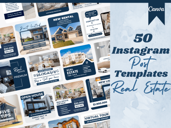 Download 50 Real Estate Instagram Posts Templates - Instagram Collection