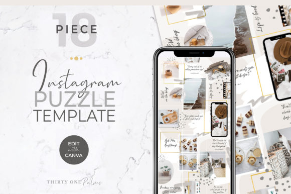Download Instagram Puzzle Template for Canva - Instagram Collection