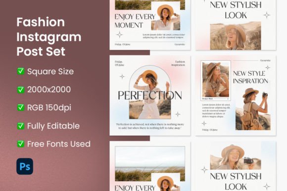 Download Fashion Instagram Post Set - Instagram Collection