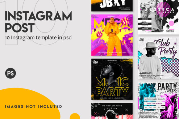 Download 10 Music Festival Instagram Post Set - Instagram Collection
