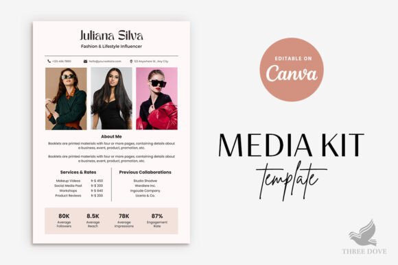 Download Editable 1 Page Media Kit Template - Page Collection