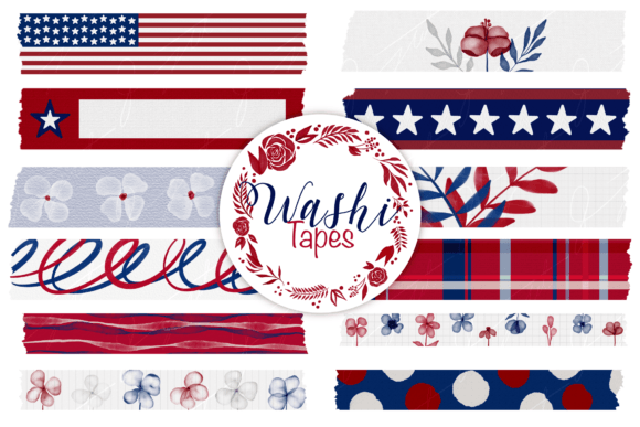 Download WASHI TAPE - 4th of July - Premium Bundle