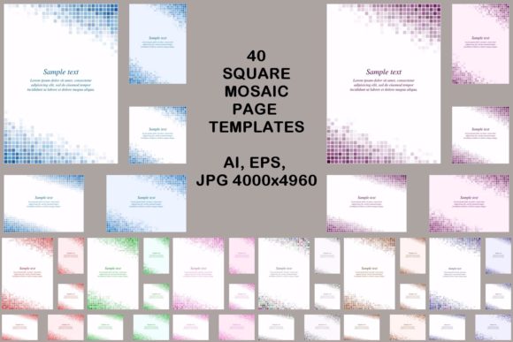 Download 40 Square Mosaic Page Templates - Page Collection