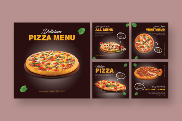 Download Pizza - Food Instagram Post Template - Instagram Collection