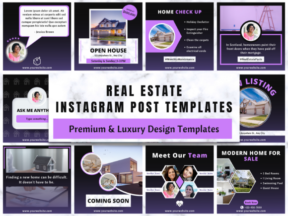 Download Real Estate Instagram Canva Templates - Instagram Collection