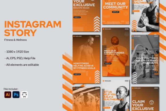 Download Fitness and Wellness - Instagram Story - Instagram Collection