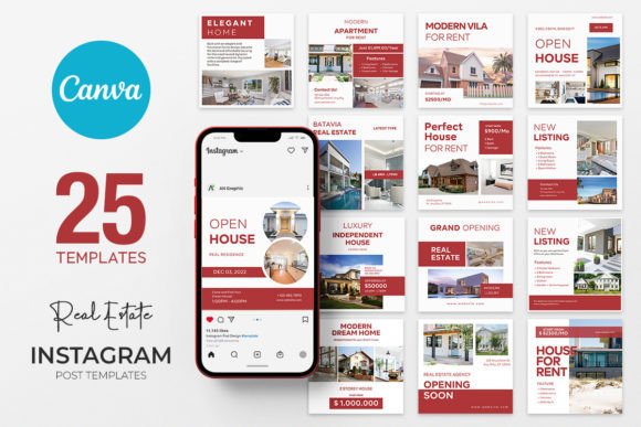 Download 25 Real Estate Canva Instagram Templates - Instagram Collection