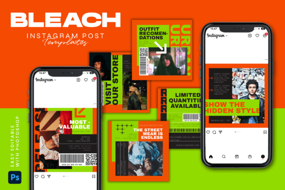 Download BLEACH - Instagram Post Template - Instagram Collection