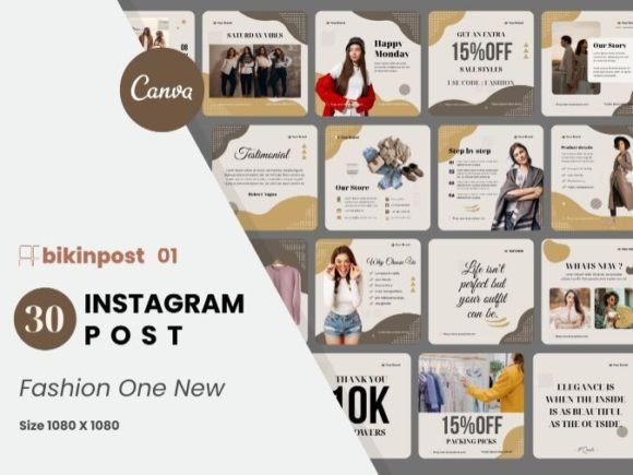 Download Fashion Canva Instagram Post Template - Instagram Collection